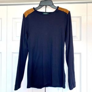 LAUREN Ralph Lauren Zip Shoulder Top (M)